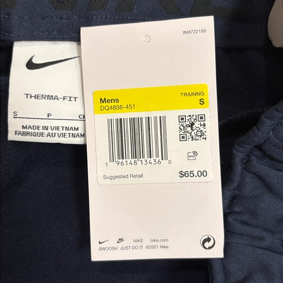 Nike Therma Navy Athletic Pants Joggers Men’s Small - Picture 6 of 10